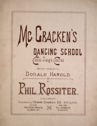 McCracken's Dancing School. Comic Song & Chorus