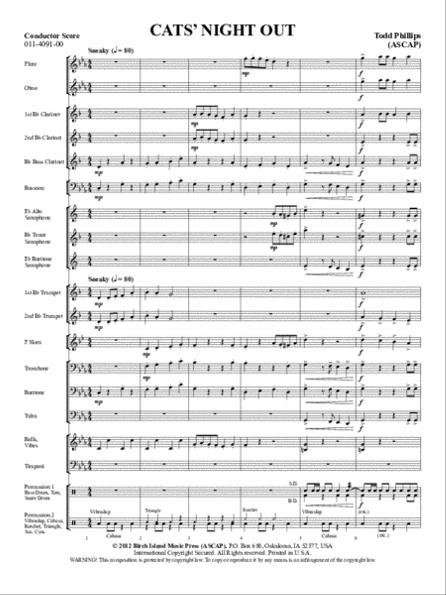 Cats' Night Out Concert Band scores gallery preview page 2