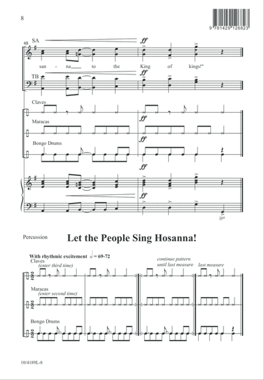 Let the People Sing Hosanna! 4-Part scores gallery preview page 9