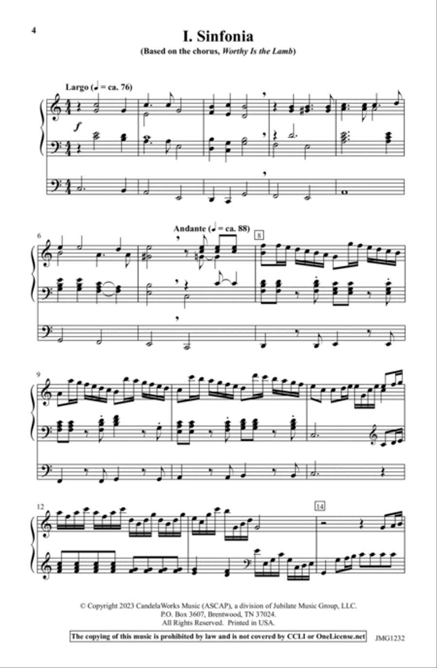 Handel's Easter Messiah: A Cantata 4-Part scores gallery preview page 5