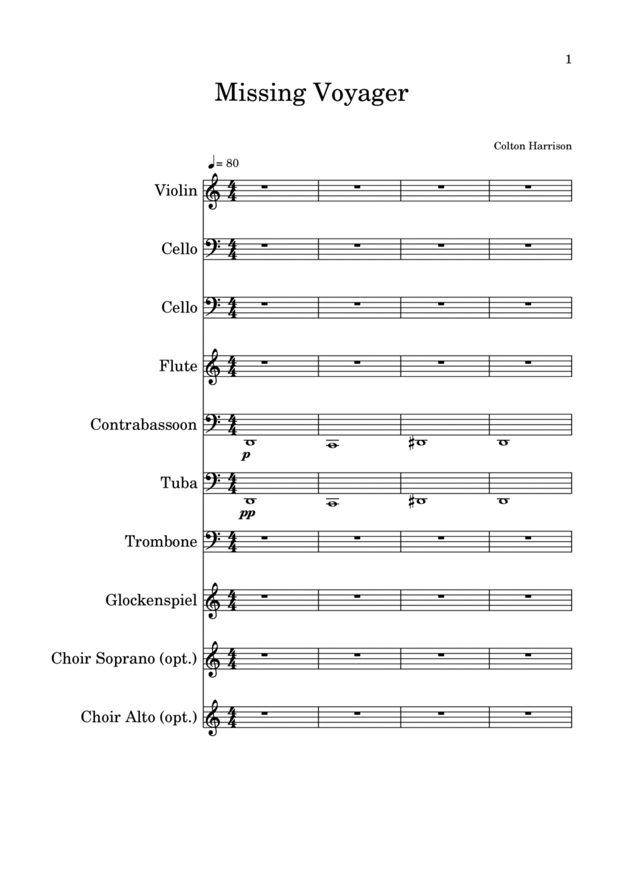 Missing Voyager for Concert Band Concert Band scores gallery preview page 1
