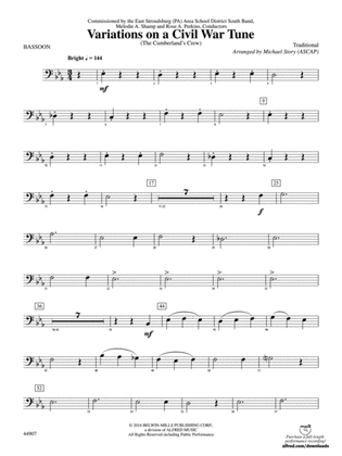 Variations on a Civil War Tune: Bassoon