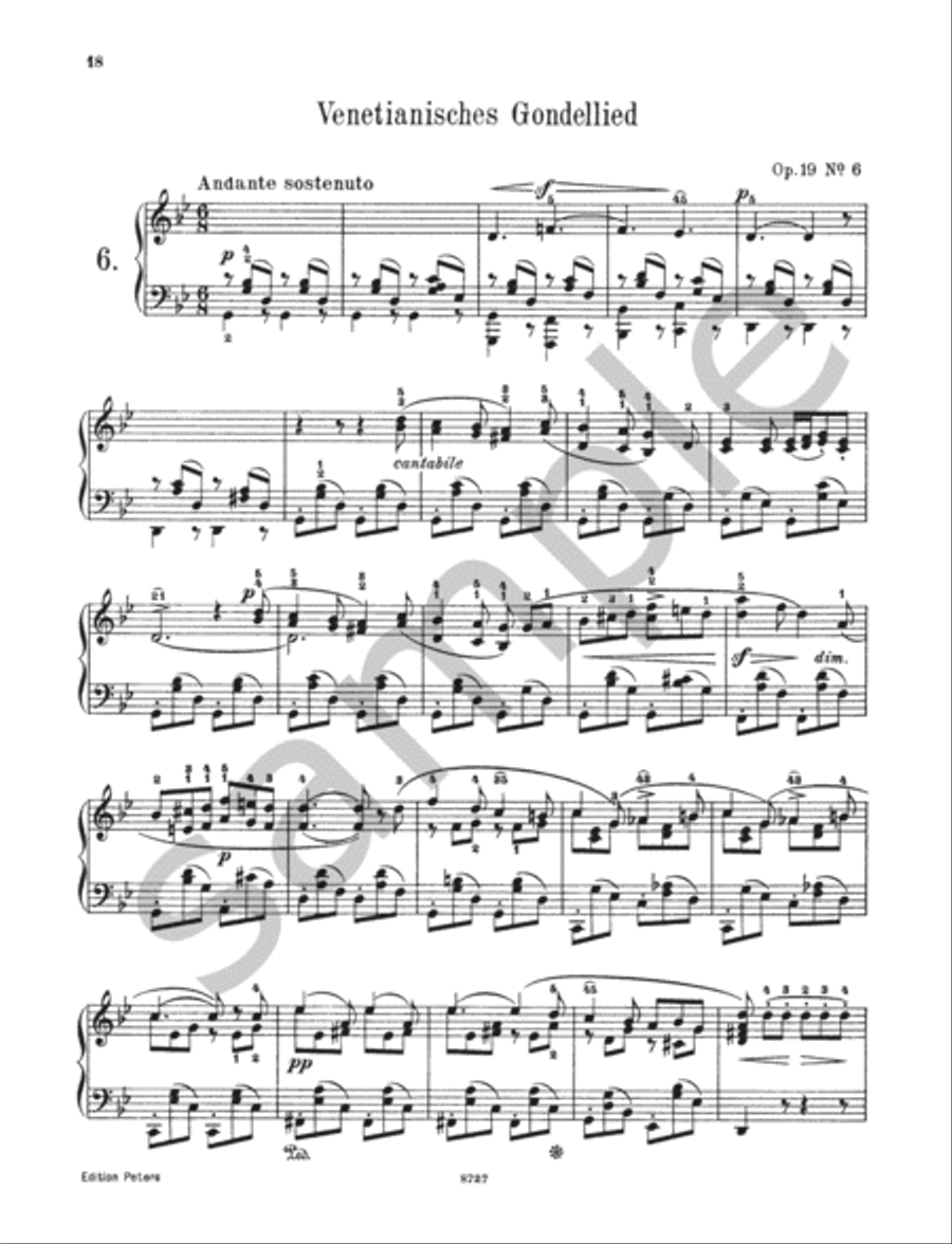 Complete Piano Works, Volume 1 - Songs Without Words Piano Solo scores gallery preview page 6