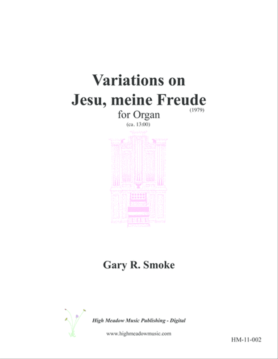 Variations on 'Jesu, meine Freude' Organ Solo scores gallery preview page 1