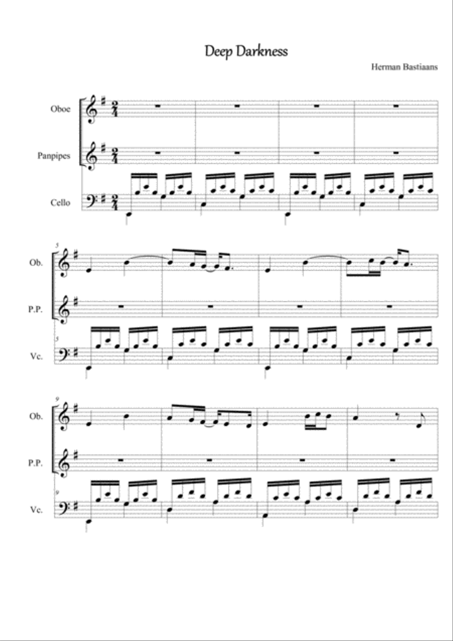Deep Darkness Deep Darkness Small Ensemble scores gallery preview page 1