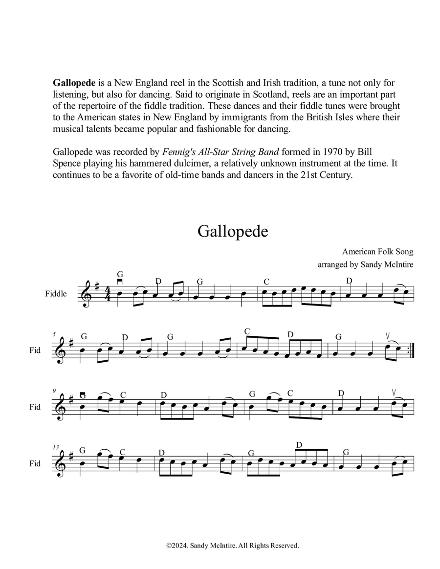 Gallopede Violin scores gallery preview page 1