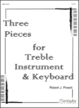 Book cover for Three Pieces for Treble Instrument and Keyboard