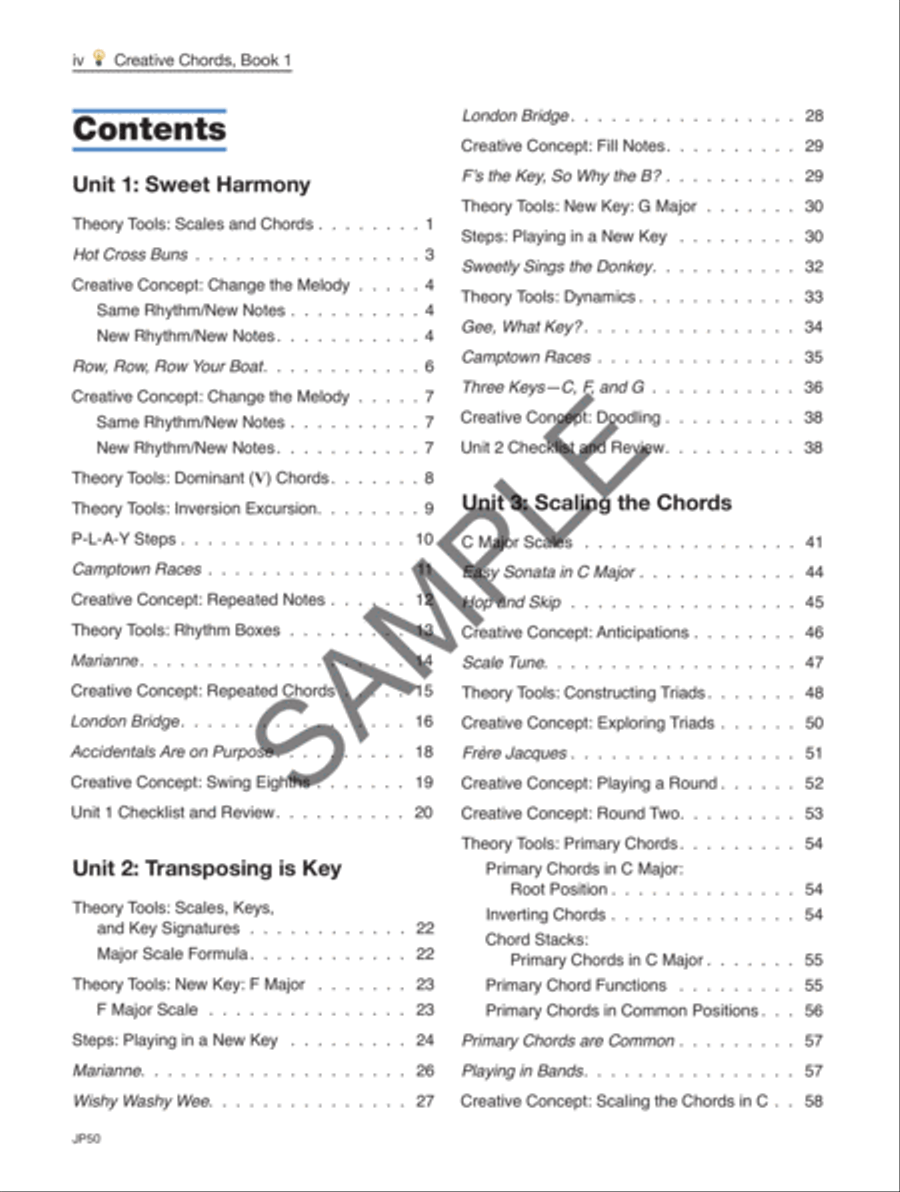 Creative Chords, Book 1 Piano Method scores gallery preview page 2