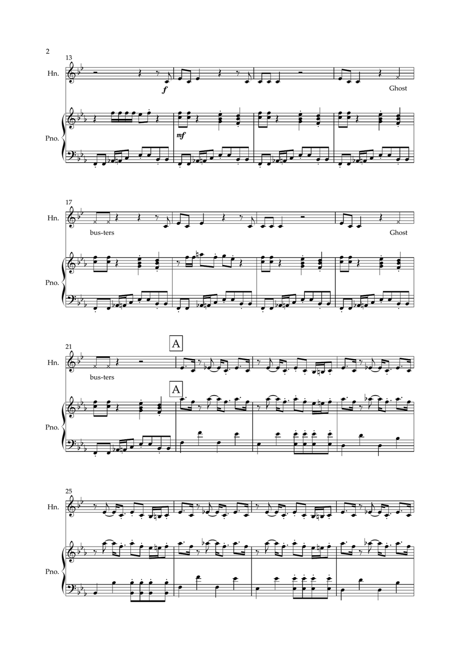 Ghostbusters Piano scores gallery preview page 2