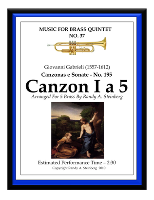 Book cover for Canzon I a 5 - No. 195