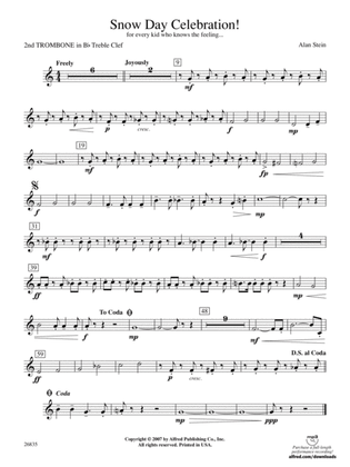 Snow Day Celebration!: (wp) 2nd B-flat Trombone T.C.