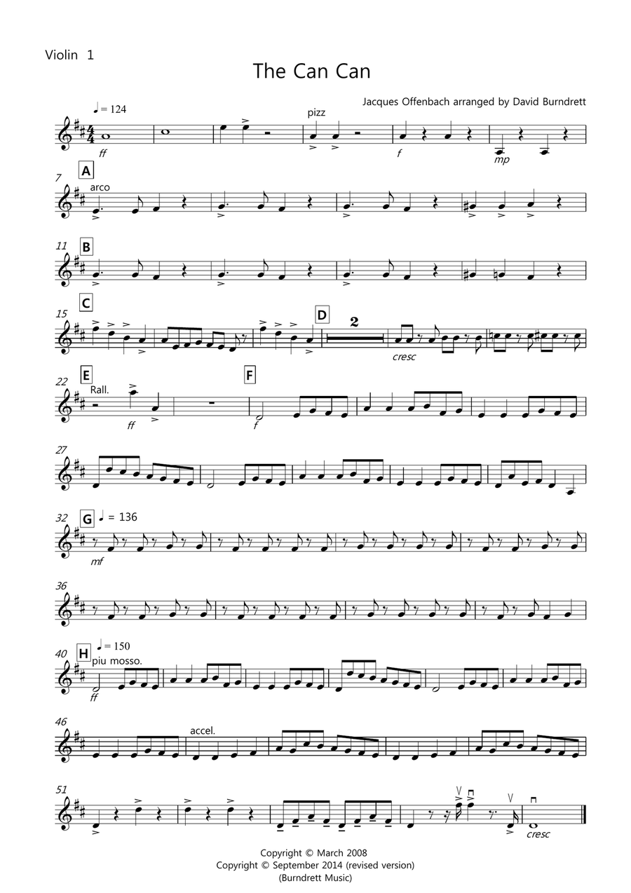 The Can Can for Beginner and Advanced String Orchestra String Orchestra scores gallery preview page 5