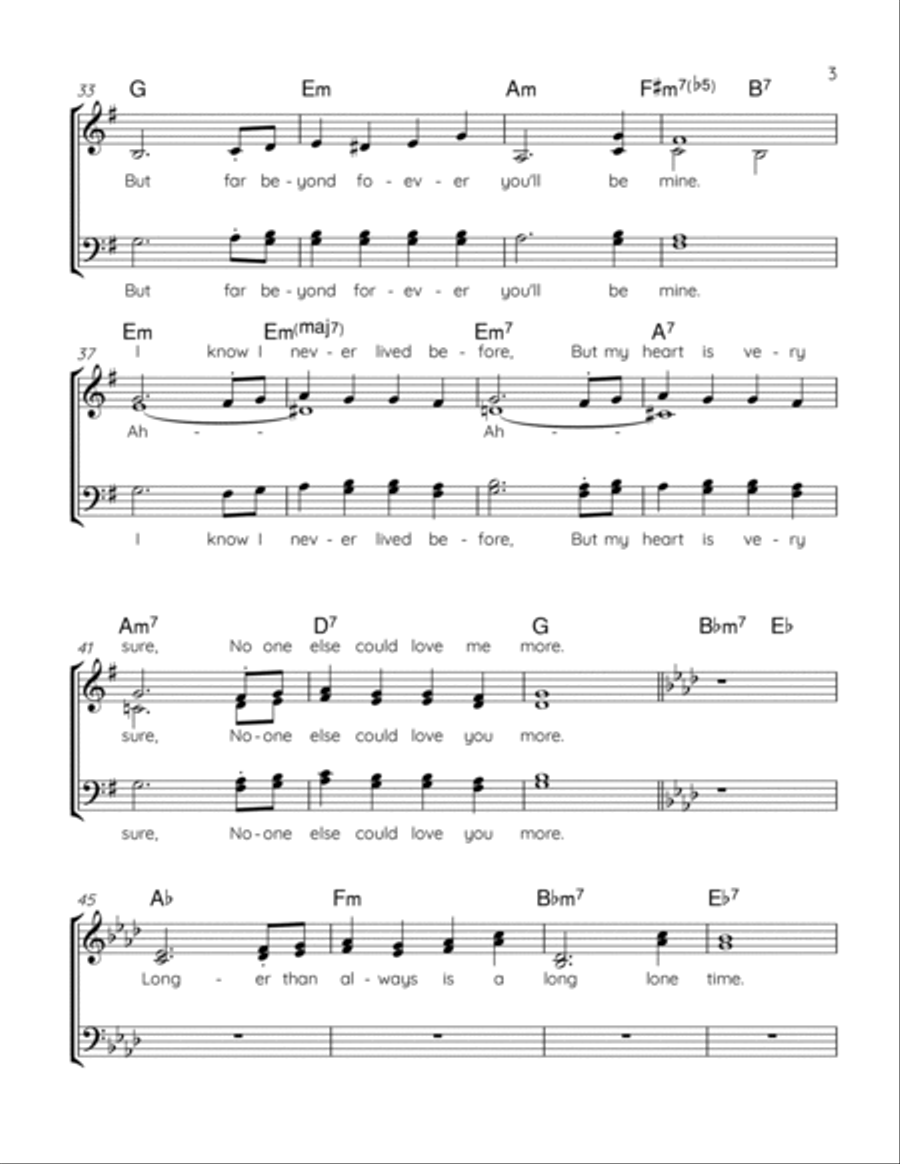 More (ti Guarderò Nel Cuore) 4-Part scores gallery preview page 3