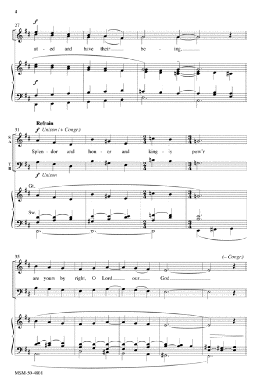 Splendor and Honor and Kingly Power 4-Part scores gallery preview page 4