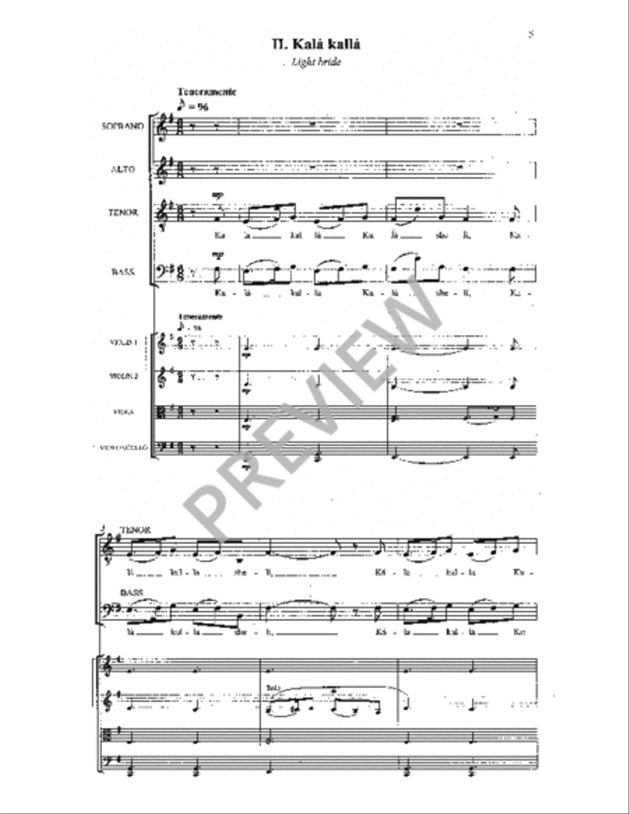 Five Hebrew Love Songs (Conductor's Full Score) Choir scores gallery preview page 5