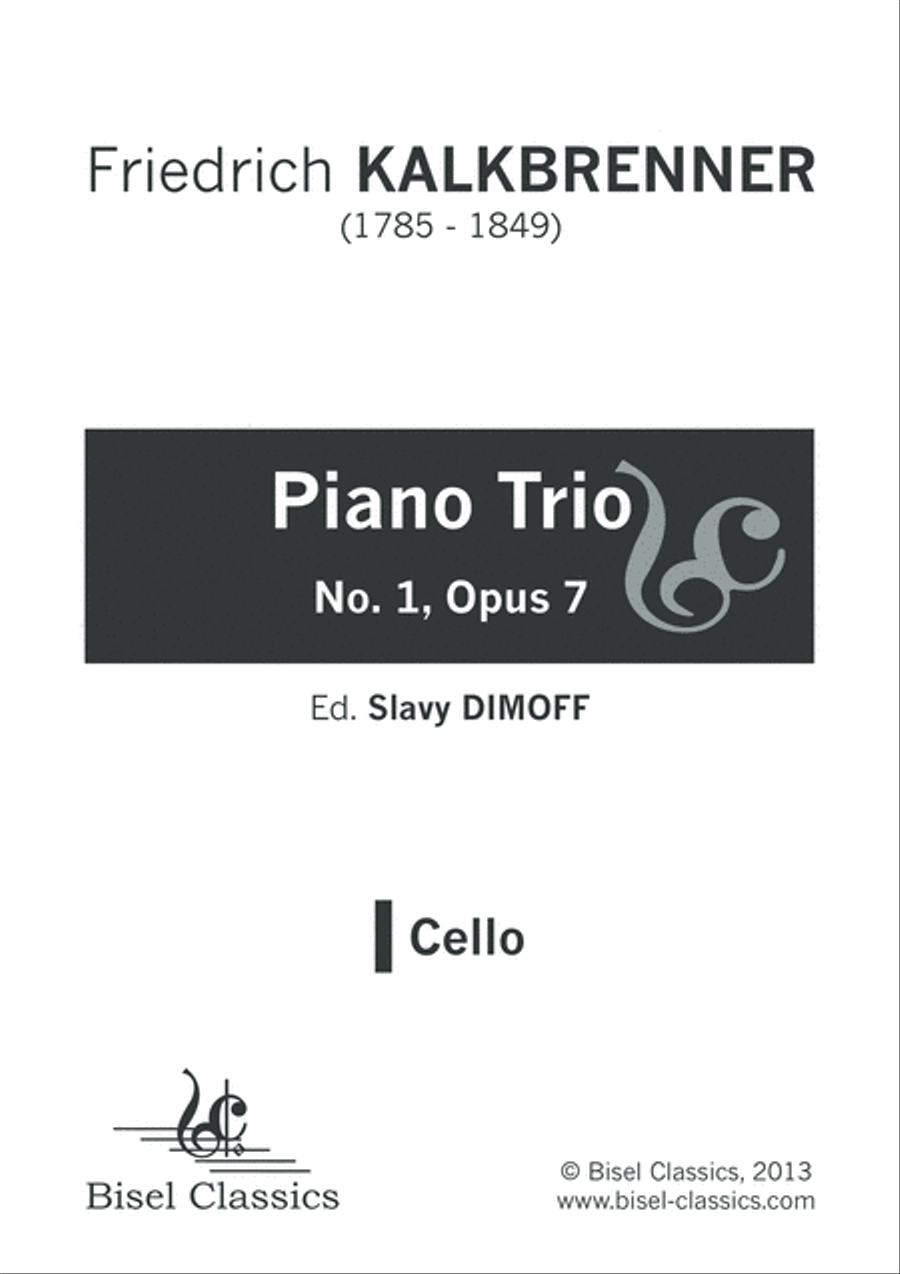 Piano Trio No 1, Opus 7, Cello Part