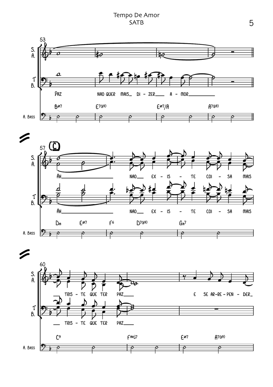 Tempo De Amor Tempo De Amor 4-Part scores gallery preview page 5