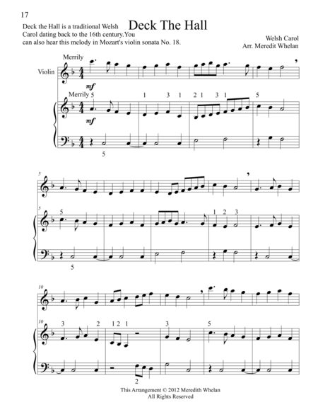 Christmas Duets for Violin & Piano: 11 Traditional Carols image number null