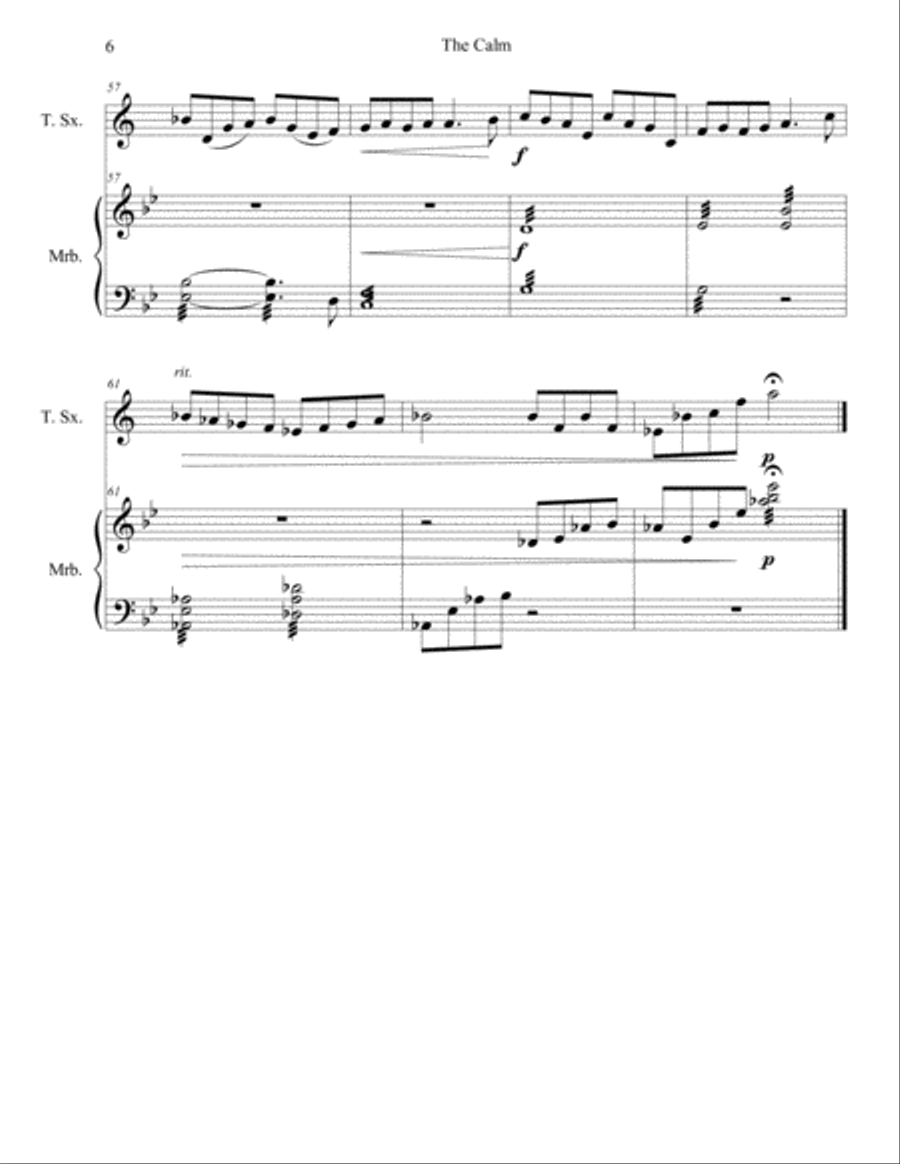 The Calm Tenor Saxophone scores gallery preview page 6