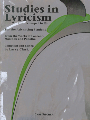 Book cover for Studies In Lyricism for Trumpet In Bb