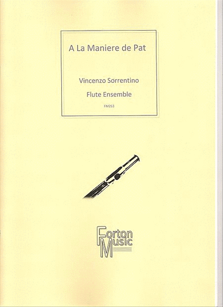 A La Maniere de Pat Flute Quartet scores gallery preview page 1