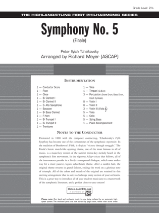 Book cover for Symphony No. 5: Score