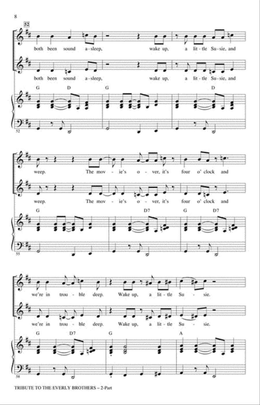 Tribute to the Everly Brothers 2-Part scores gallery preview page 5