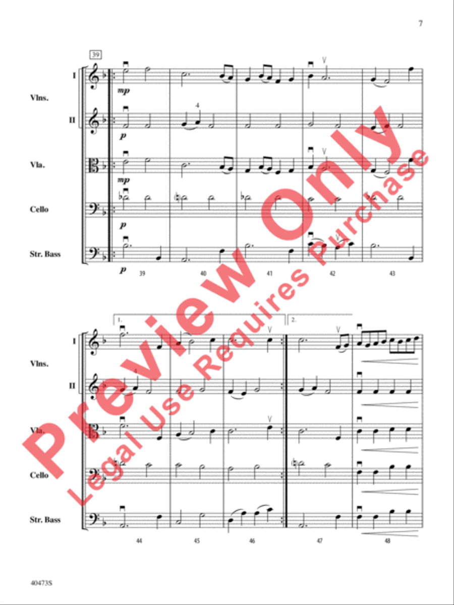 Across the Wind String Orchestra scores gallery preview page 8