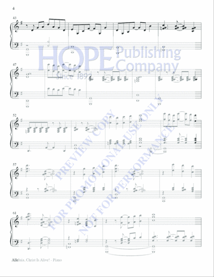 Alleluia, Christ Is Alive! Choir scores gallery preview page 4