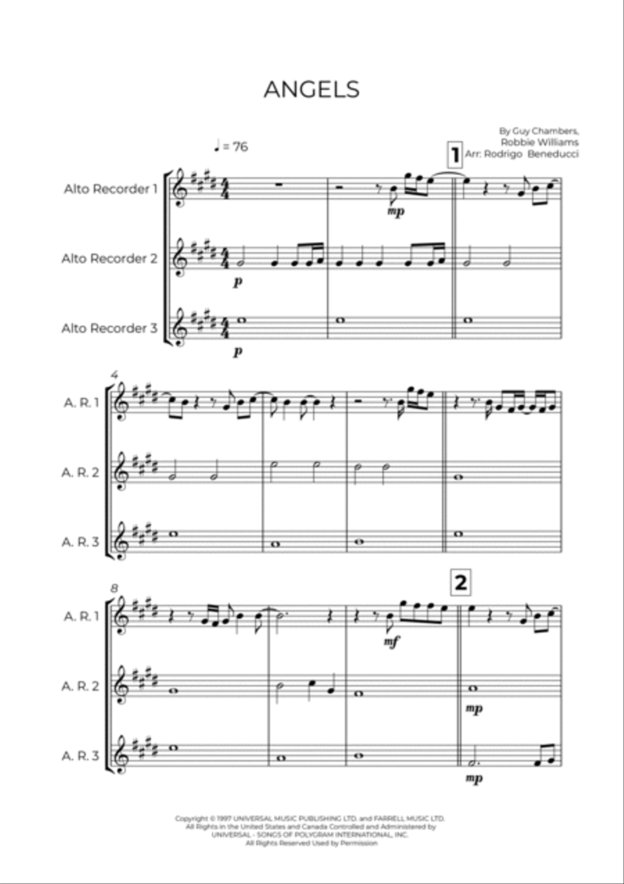 Angels Alto Recorder scores gallery preview page 2