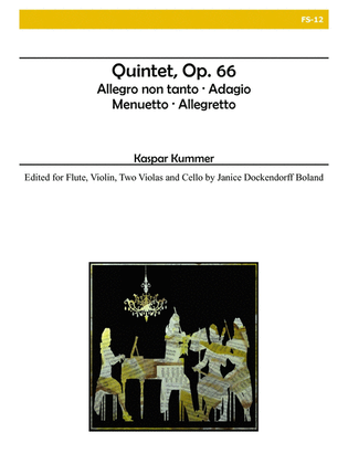 Book cover for Flute Quintet, Op. 66, for Flute, Violin, Two Violas and Cello