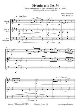 Haydn: Divertimento No. 74 for Brass Trio