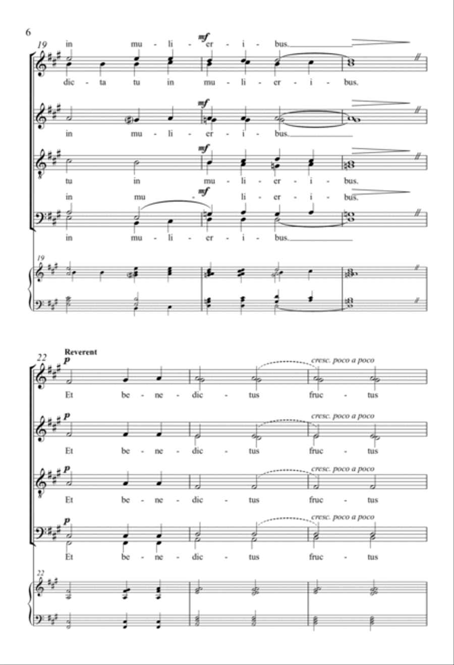 Ave Maria 4-Part scores gallery preview page 4