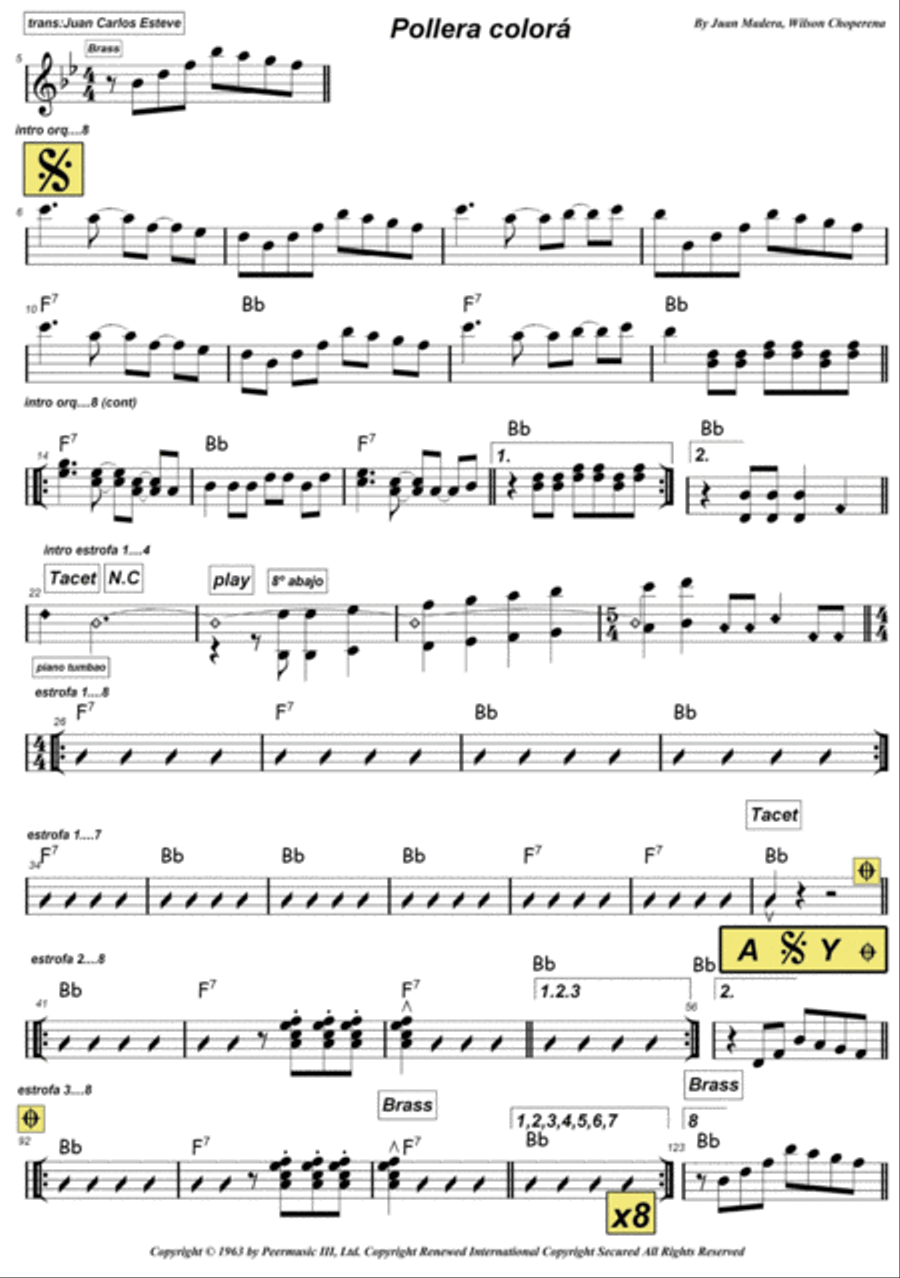La Pollera Colorá Easy Piano scores gallery preview page 2