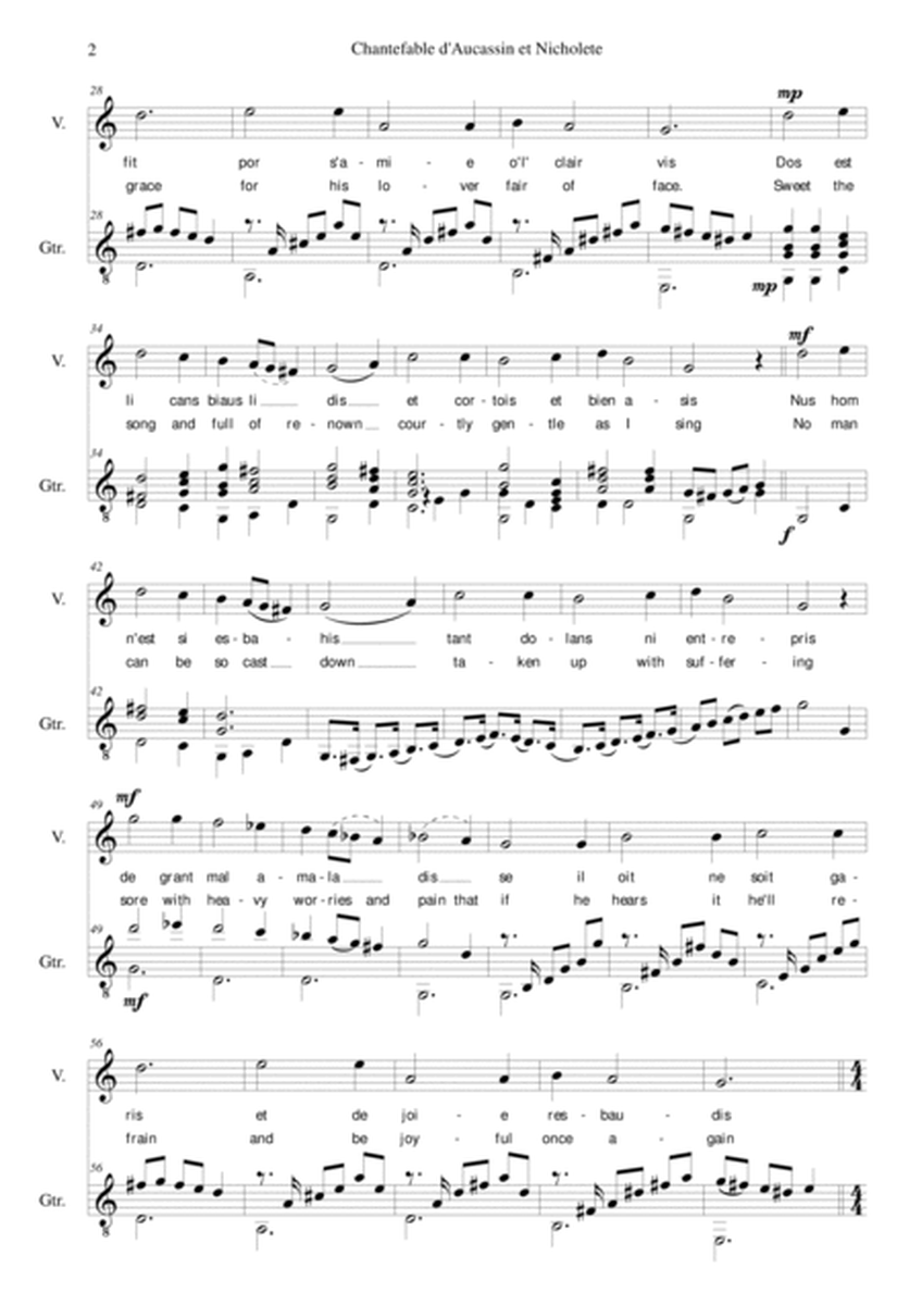 Chantefable of Aucassin and Nicolette for voice and guitar image number null