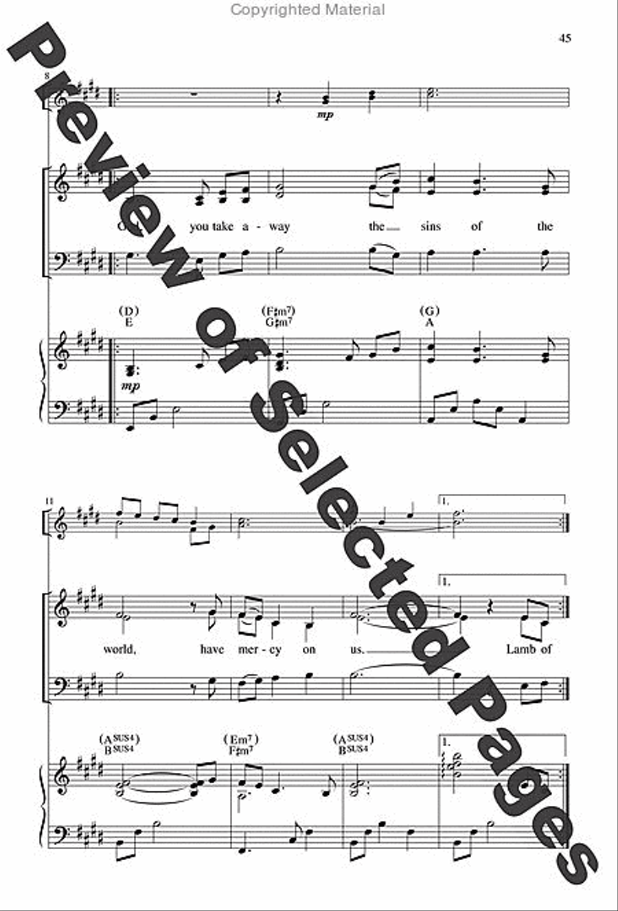 The Glendalough Mass - Choral / Accompaniment Edition 3-Part scores gallery preview page 26