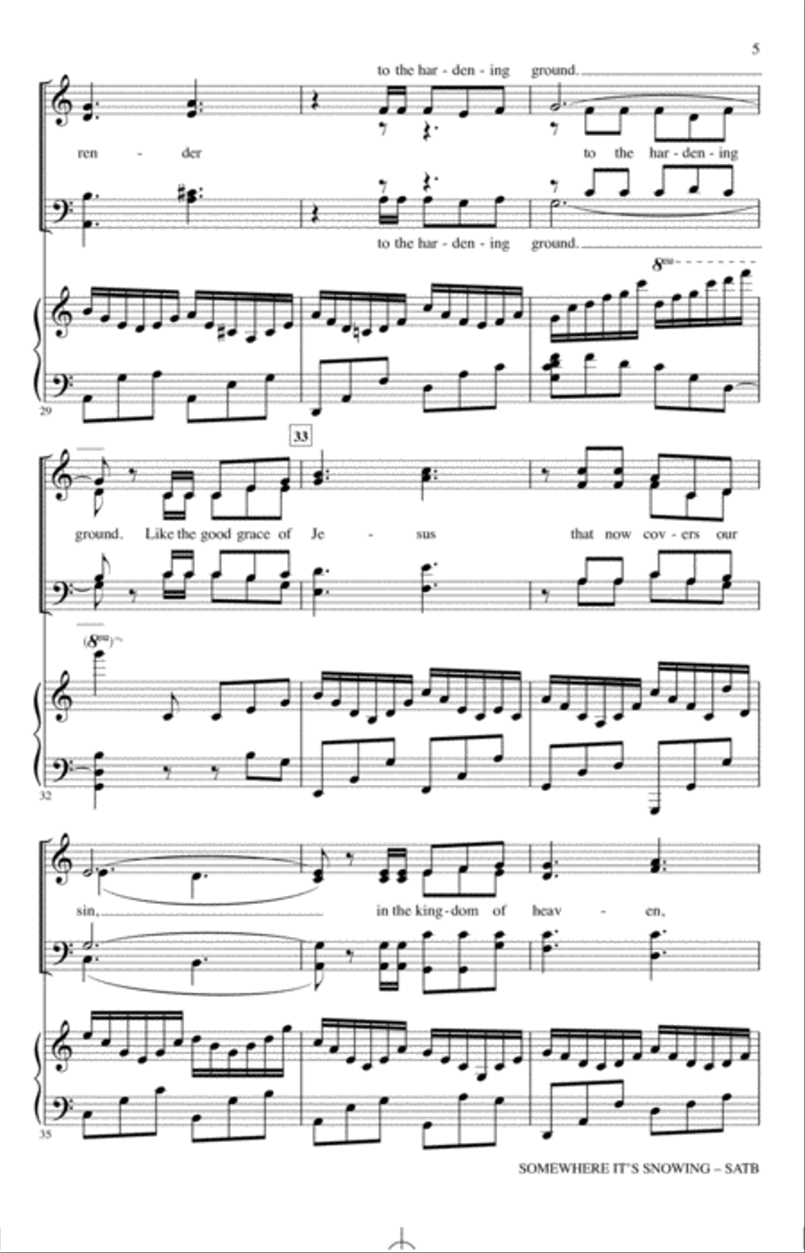 Somewhere It's Snowing (arr. John Leavitt) 4-Part scores gallery preview page 4