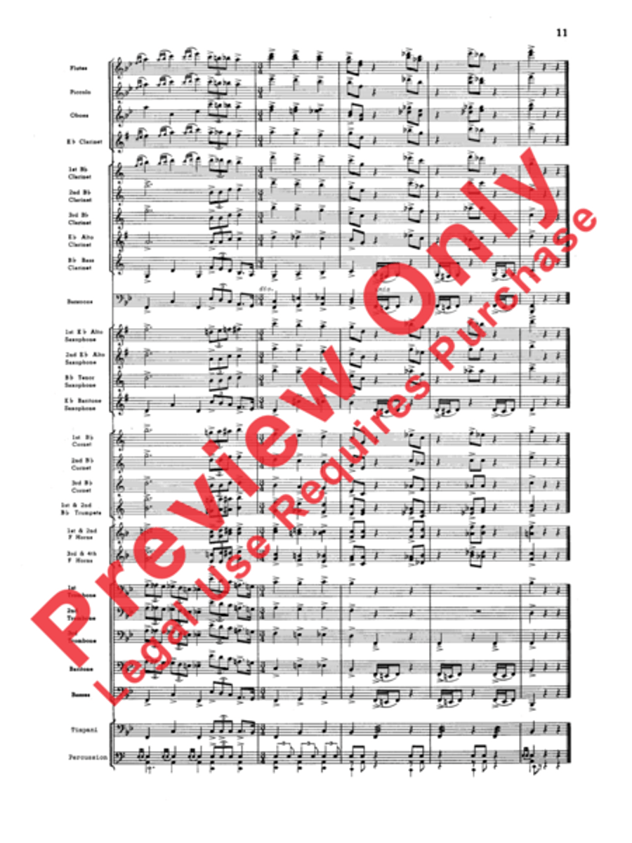 Third Suite (I. March, II. Waltz, III. Rondo) Concert Band scores gallery preview page 13