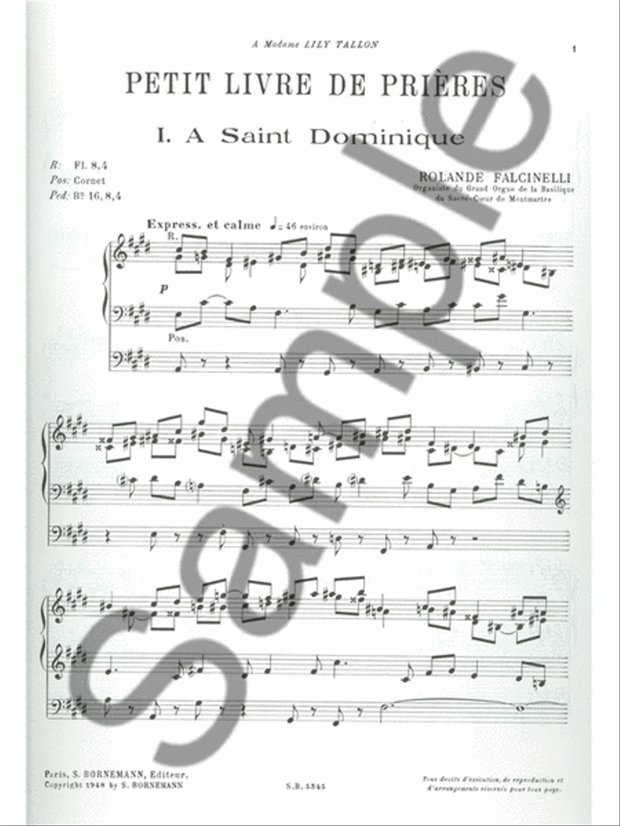 Petit Livre De Prieres (organ) Petit Livre De Prieres (organ) Organ scores gallery preview page 2