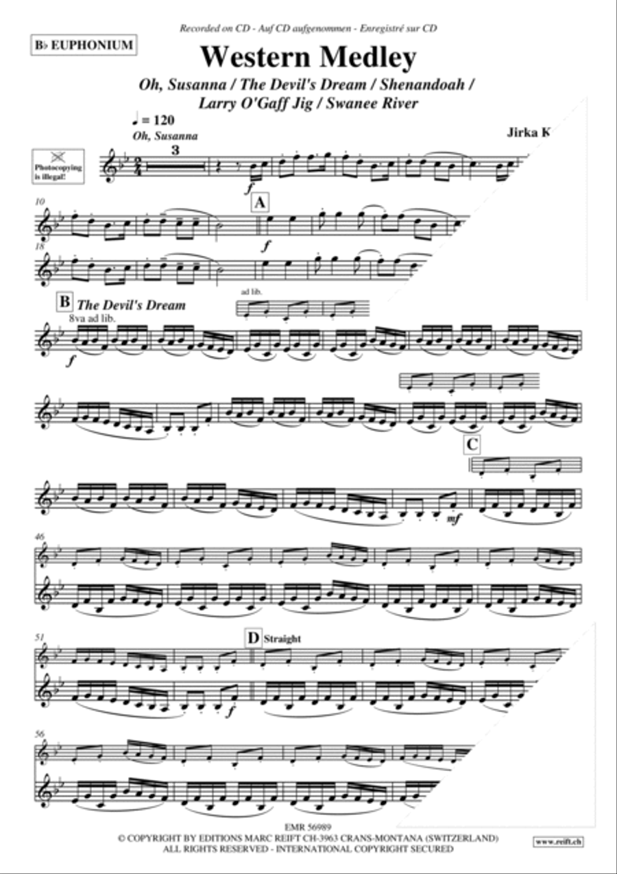 Western Medley Euphonium scores gallery preview page 3