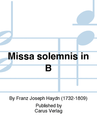 Book cover for Missa solemnis in B