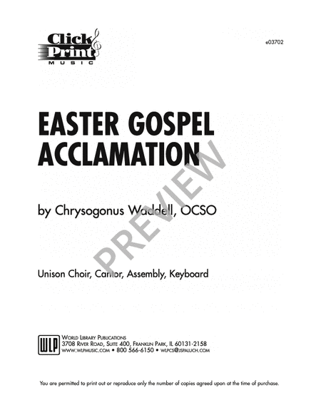 Easter Gospel Acclamation