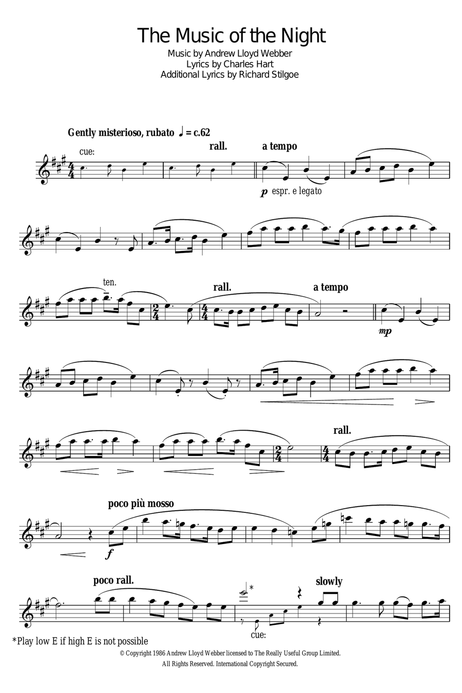 The Music Of The Night (from The Phantom Of The Opera)
