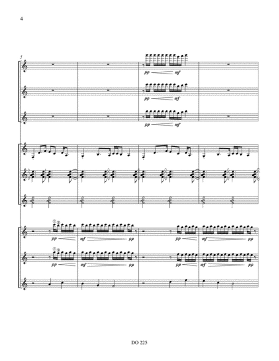Attic (9 guit.) Guitar Ensemble scores gallery preview page 4