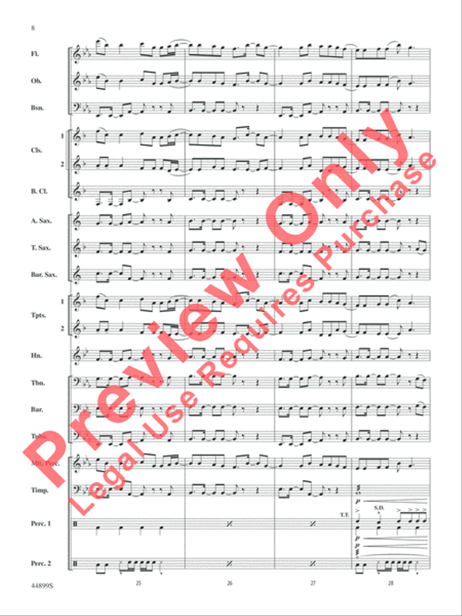 Cheerleader Cheerleader Concert Band scores gallery preview page 8