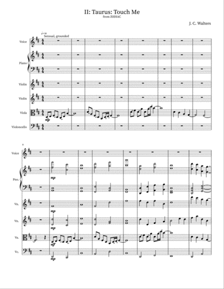 Taurus: Touch Me Chamber Orchestra scores gallery preview page 1
