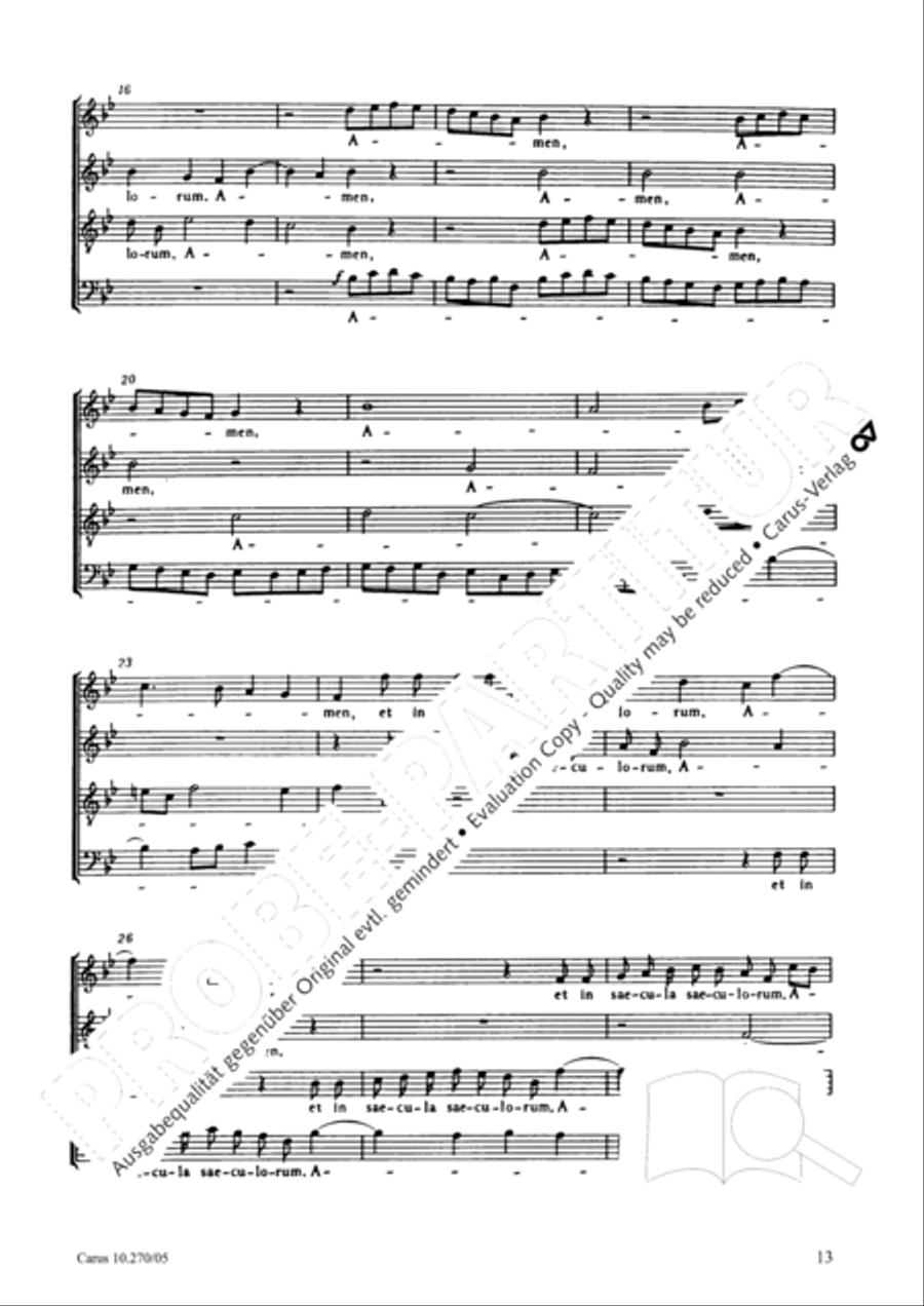 Magnificat in B flat major 4-Part scores gallery preview page 14