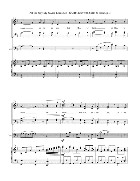 ALL THE WAY MY SAVIOR LEADS ME (SATB Choir with Cello & Piano - Octavo plus Cello & Choir Part inclu image number null