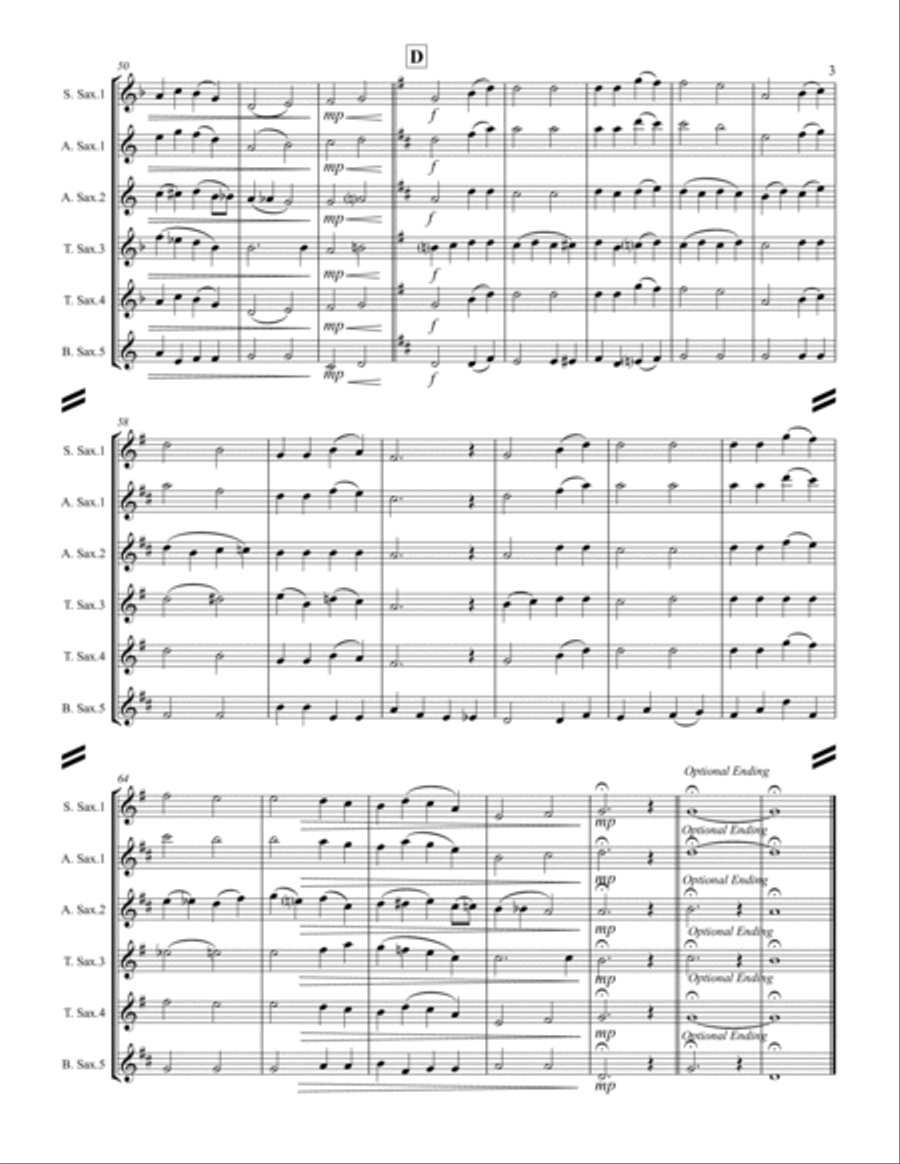 Barnby - O Perfect Love (for Saxophone Quintet SATTB or AATTB) Saxophone Quintet scores gallery preview page 4