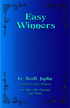 Book cover for The Easy Winners, for Alto Clarinet and Piano